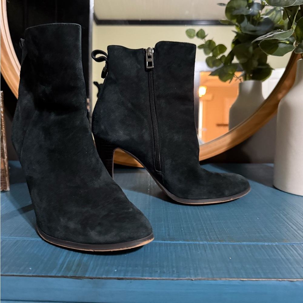Coach Black Suede Ankle Booties